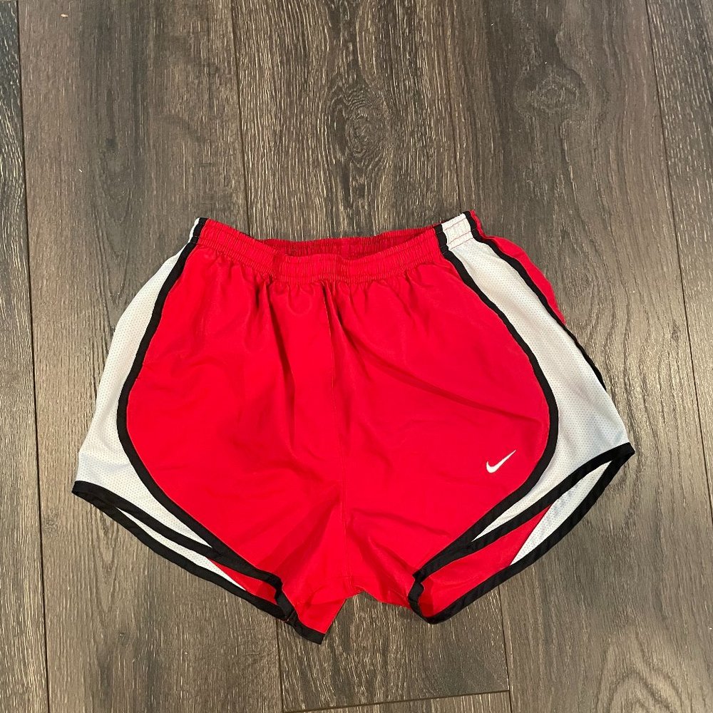 Women's Nike Red and White Dri-fit Shorts